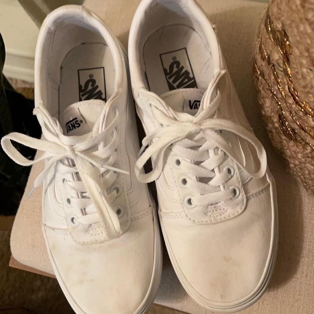 White Platform Vans